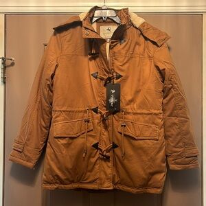NWT Women's Warm Winter Coat Hooded Fleece Lined Jacket size Small